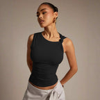 Damen Elegantes Tanktop mit asymmetrischem Design und raffinierten Knotelementen R&B