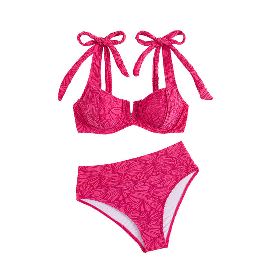 Damen Push-Up Bikini mit verspieltem Schleifen-Design R&B