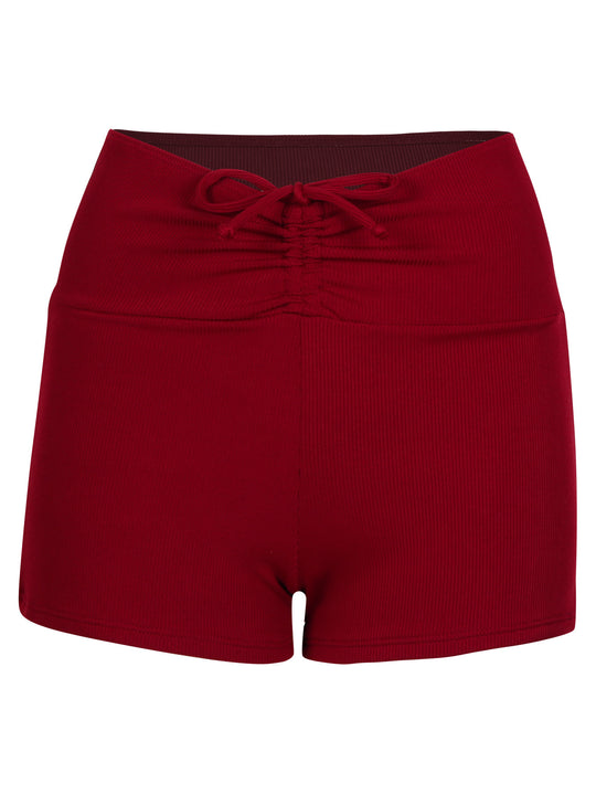 Damen Bikini-Höschen mit hohem Bund und raffinierten Rüschendetails R&B