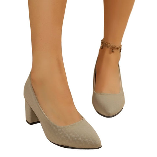 Damen Elegante Absatzschuhe mit tastbarem Zopfdesign R&B
