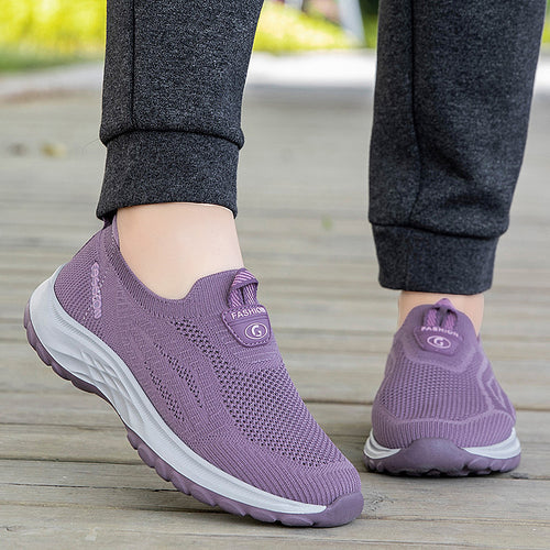 Damen Sportliche Slip-On Sneakers mit atmungsaktiver Mesh-Oberfläche R&B