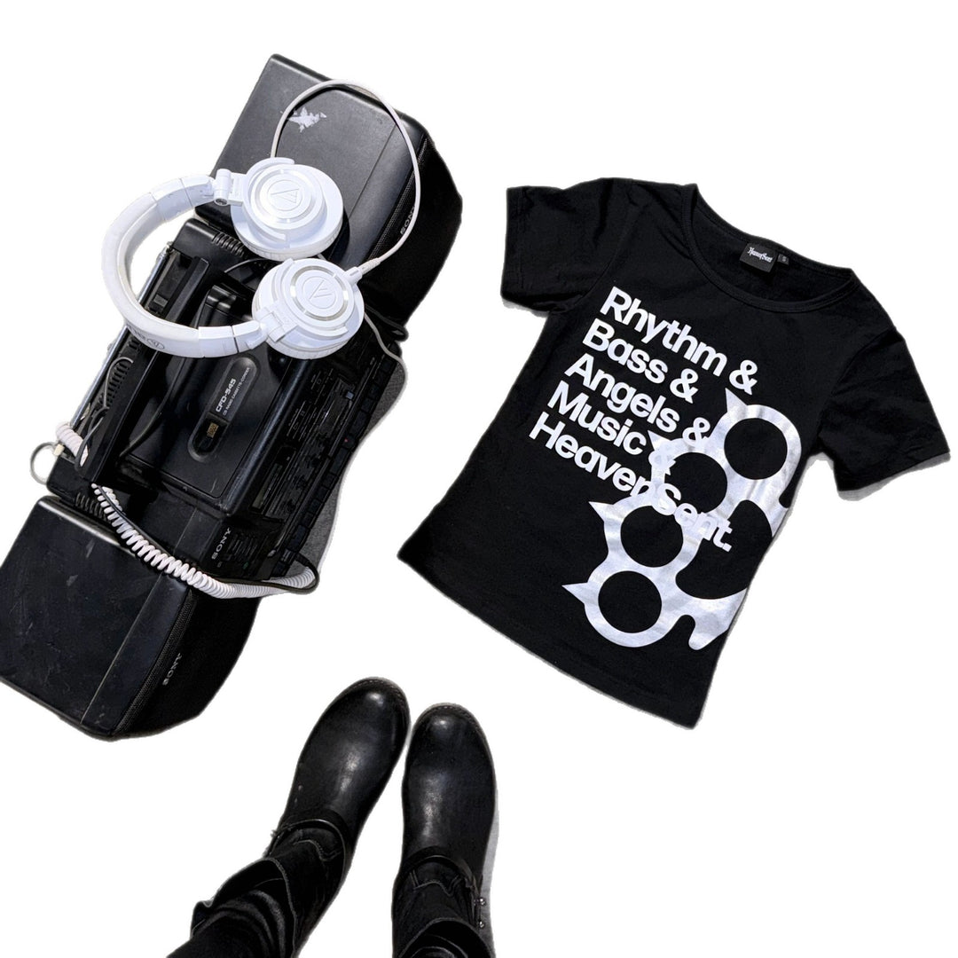 Damen Kurzarm T-Shirt mit kreativem Grafikdesign R&B