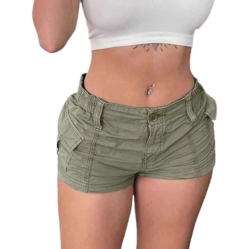 Damen Cargo-Shorts mit praktischen Taschen und elastischem Bund R&B