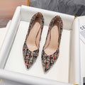 Damen elegante Stiletto-Pumps mit modernen Textilien R&B