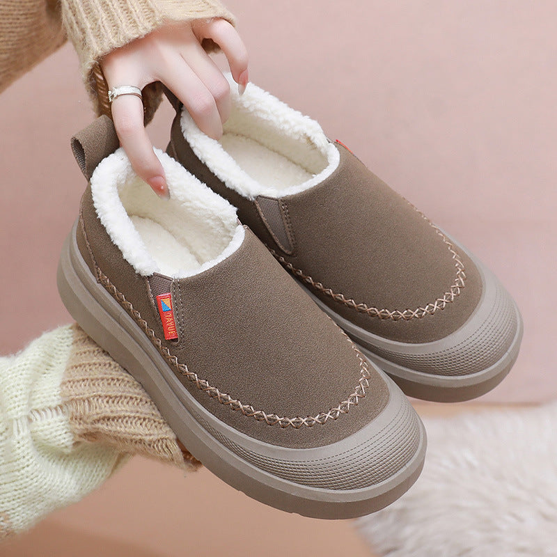 Damen Komfortable und warme Slip-On Hausschuhe mit kuscheligem Innenfutter R&B