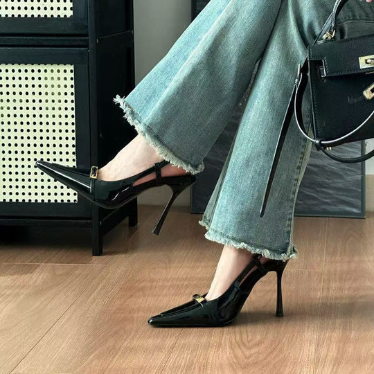 Damen Slingback High Heel Pumps mit eleganten Verzierungen R&B