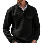 Herren Stepppullover mit Brusttasche und kontrastierenden Details
