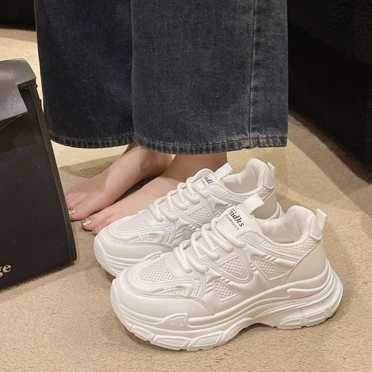 Damen sportliche Sneakers mit atmungsaktivem Mesh-Obermaterial und rutschfester Sohle R&B