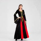 Damen historisches Märchenkleid mit langen Armen und dekorativer Schnürung R&B