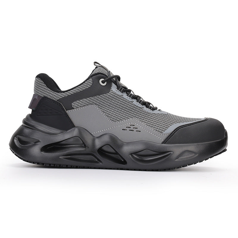 Herren sportliche Sicherheits-Sneaker mit stoßdämpfender Sohle und rutschfestem Profil R&B