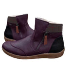 Damen modische Stiefeletten mit seitlichem Reißverschluss und bequemer Sohle R&B