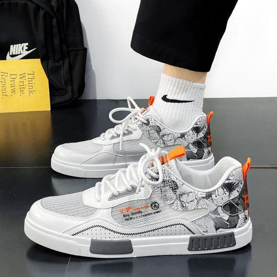 Damen Sportliche Sneakers mit grafischen Akzenten und atmungsaktivem Obermaterial R&B