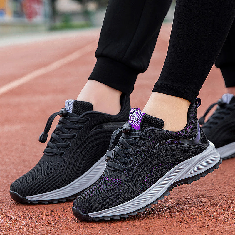 Damen Sportliche Laufschuhe mit innovativer Strickoberfläche und dämpfender Sohle R&B