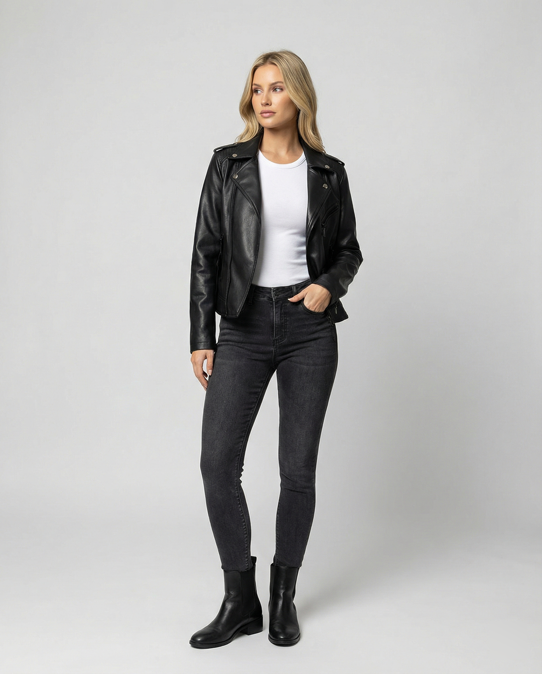 Steppjacke Damen Übergang mit Ziernähten und Reißverschlüssen