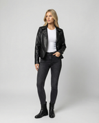 Steppjacke Damen Übergang mit Ziernähten und Reißverschlüssen