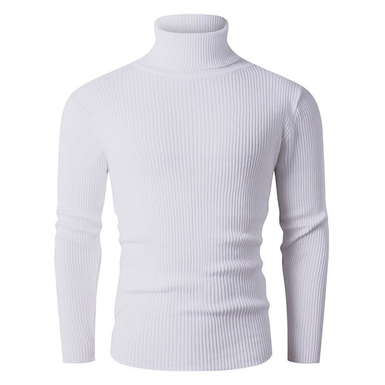 Herren Rollkragenpullover aus feinem Rippstrick R&B