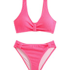 Damen Strandbikini-Set mit stylischem Wellenmuster R&B