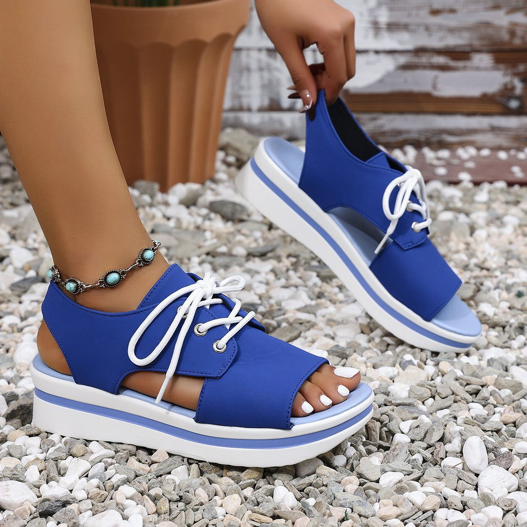 Damen Sportliche Sneaker-Sandalen mit offenem Zehenbereich und modischem Obermaterial R&B