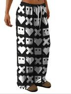 Damen Freizeithose mit einzigartigem Print und elastischem Bund R&B