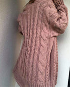 Damen Grobstrickpullover mit offener Schulter und strukturiertem Zopfdesign R&B