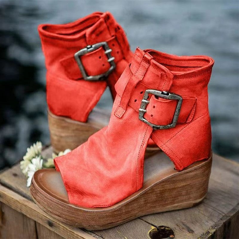 Damen Elegante Keilstiefeletten