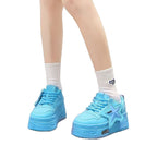 Damen Sportliche Plateausneaker mit einzigartiger Sternapplikation