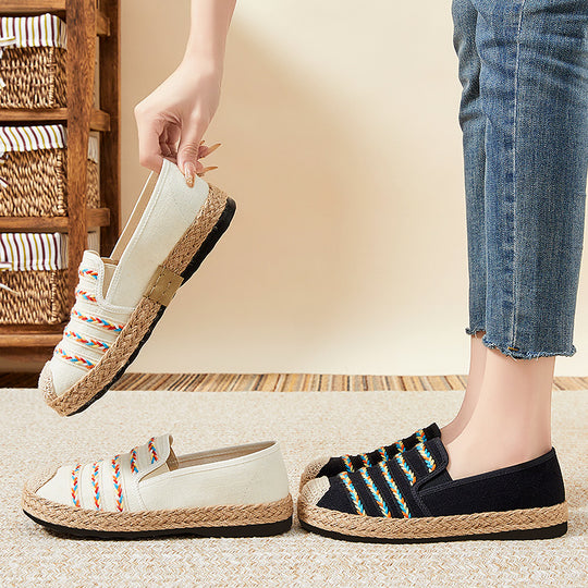 Damen Bequeme und modische Espadrilles mit flexibler Gummisohle R&B