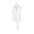 Damen Elegantes Oberteil mit modischem Schal-Design EB