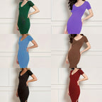 Damen Elegantes, figurbetontes Maxikleid mit Schlitz R&B