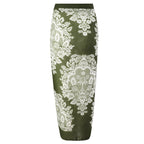 Damen Badeanzug mit modischem Wickelrock und floralem Design R&B