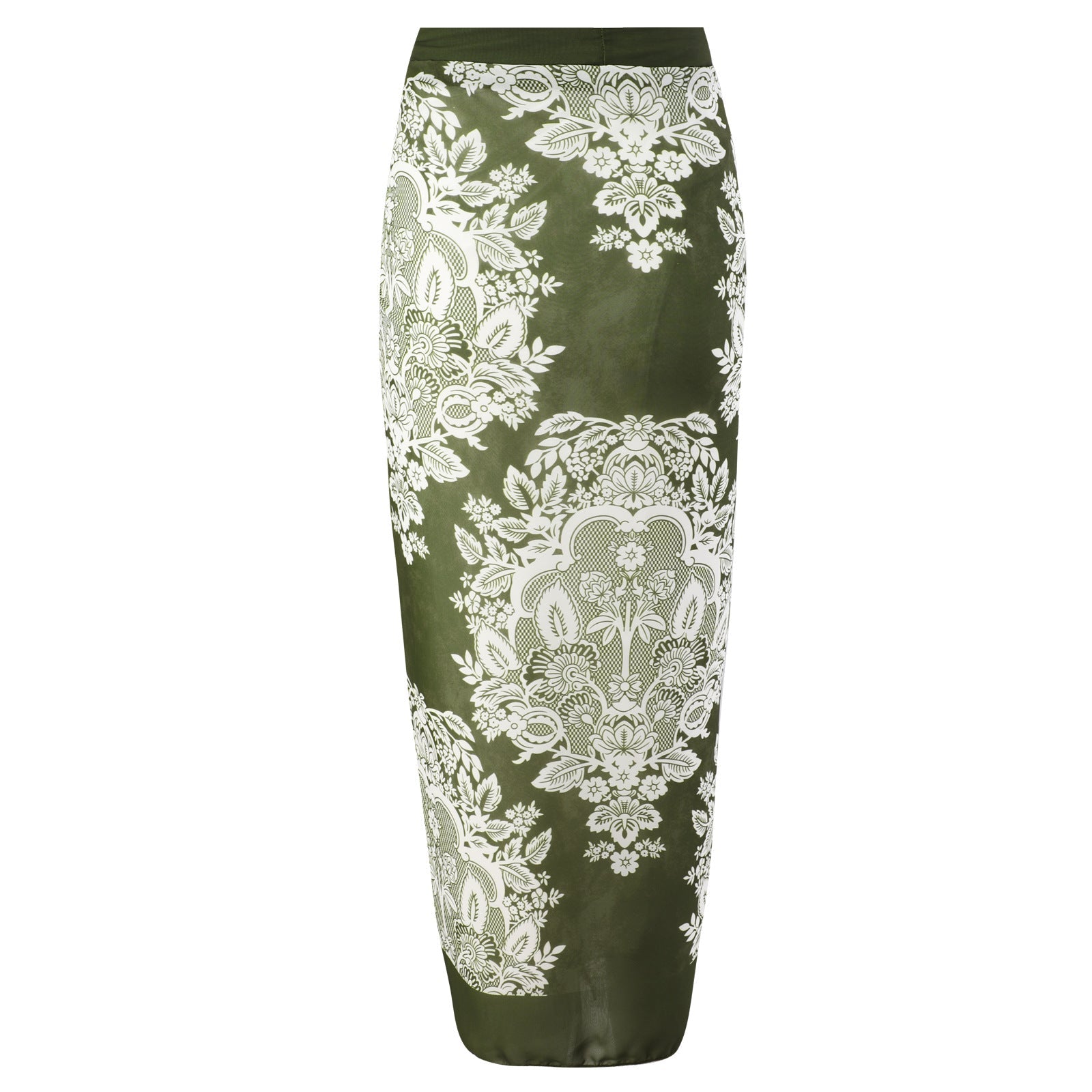 Damen Badeanzug mit modischem Wickelrock und floralem Design R&B