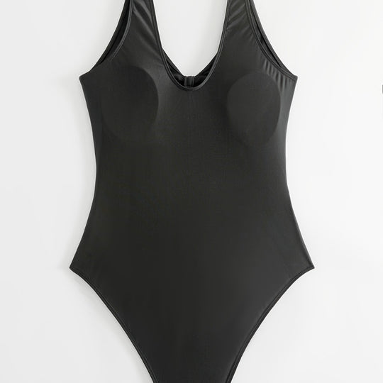 Damen Einteiliger Badeanzug mit modischem Cut-Out-Design R&B
