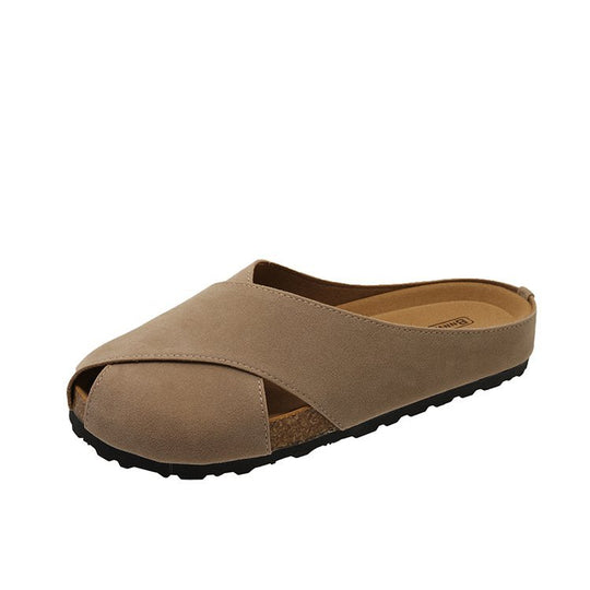 Damen offene Clogs mit ergonomischem Fußbett und antirutschfähiger Sohle R&B