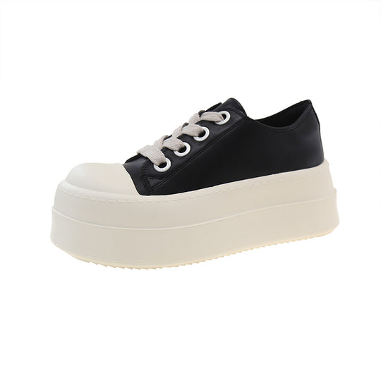 Damen Plattform Sneakers mit modischem Obermaterial und auffälligem Absatz R&B
