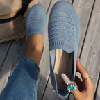 Damen komfortable Slipper mit innovativem Strickdesign R&B