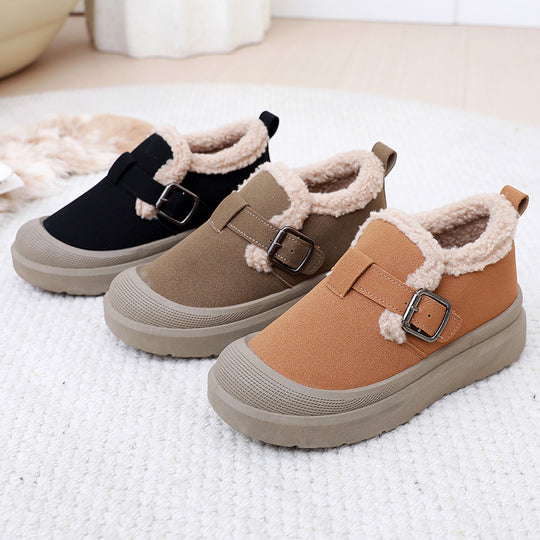 Damen Warmgefütterte Slip-On Sneakers mit verstellbarem Riemen R&B