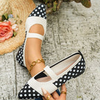 Damen Modische Ballerinas mit Punkten und elegantem Riemendesign R&B