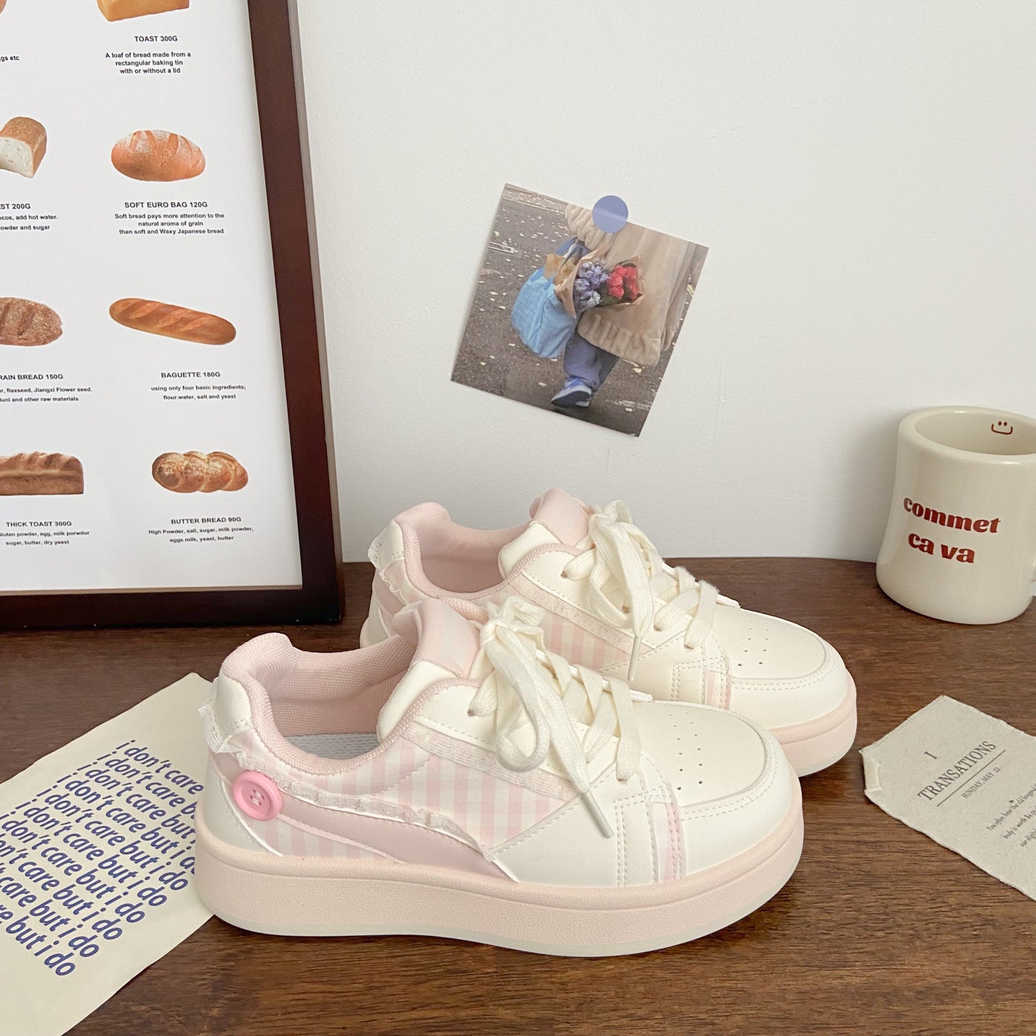 Damen Sneakers mit verspielten Karomustern und dämpfender Sohle