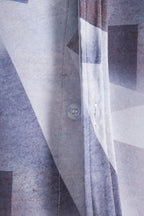 Damen Kurzarmhemd mit kreativem geometrischen Design und lockerer Passform