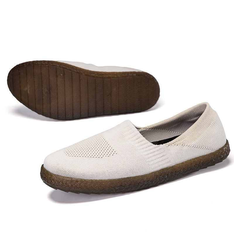 Damen Bequeme und atmungsaktive Slip-On Sneakers mit elastischem Obermaterial