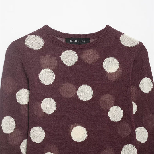 Damen Langarmshirt mit modernem Punkdesign und hochwertiger Baumwolle R&B