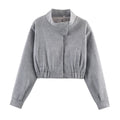Damen cropped Wolljacke R&B