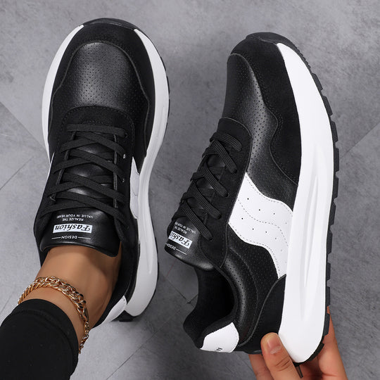 Damen Sneaker aus atmungsaktivem Leder und stylishen Akzenten R&B