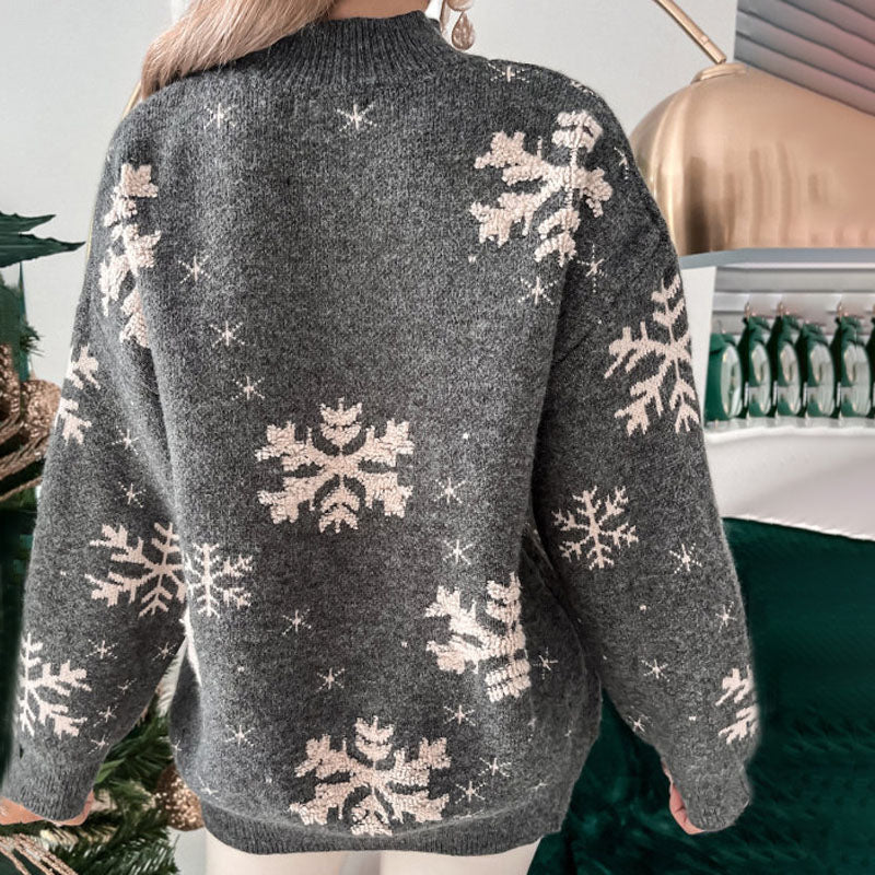 R&B | Weihnachtlicher Strickpullover Mit Rentiermuster