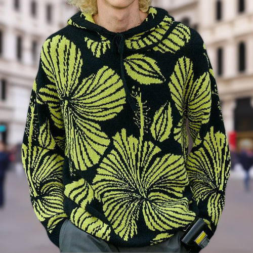 Unisex Kapuzenpullover mit einzigartigem floralem Design R&B