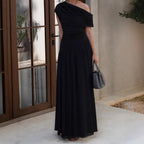 Damen Elegantes Wickel-Maxikleid mit asymmetrischem Schnitt und hochwertigem Jersey R&B