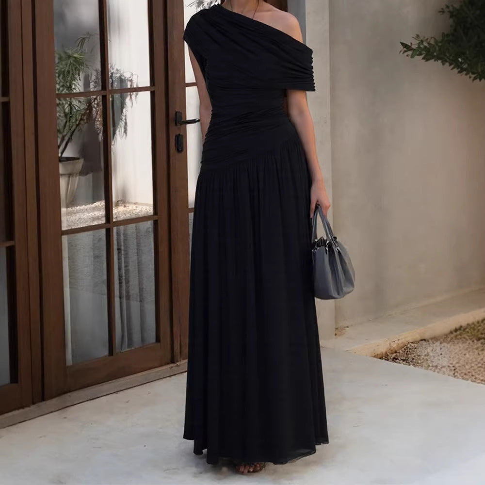 Damen Elegantes Wickel-Maxikleid mit asymmetrischem Schnitt und hochwertigem Jersey R&B