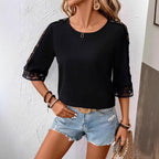 Damen Bluse mit Spitzenärmel R&B