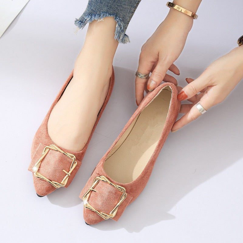 Damen Ballerina-Schuhe mit elegantem Schnallenakzent und bequemer Fußbettung R&B