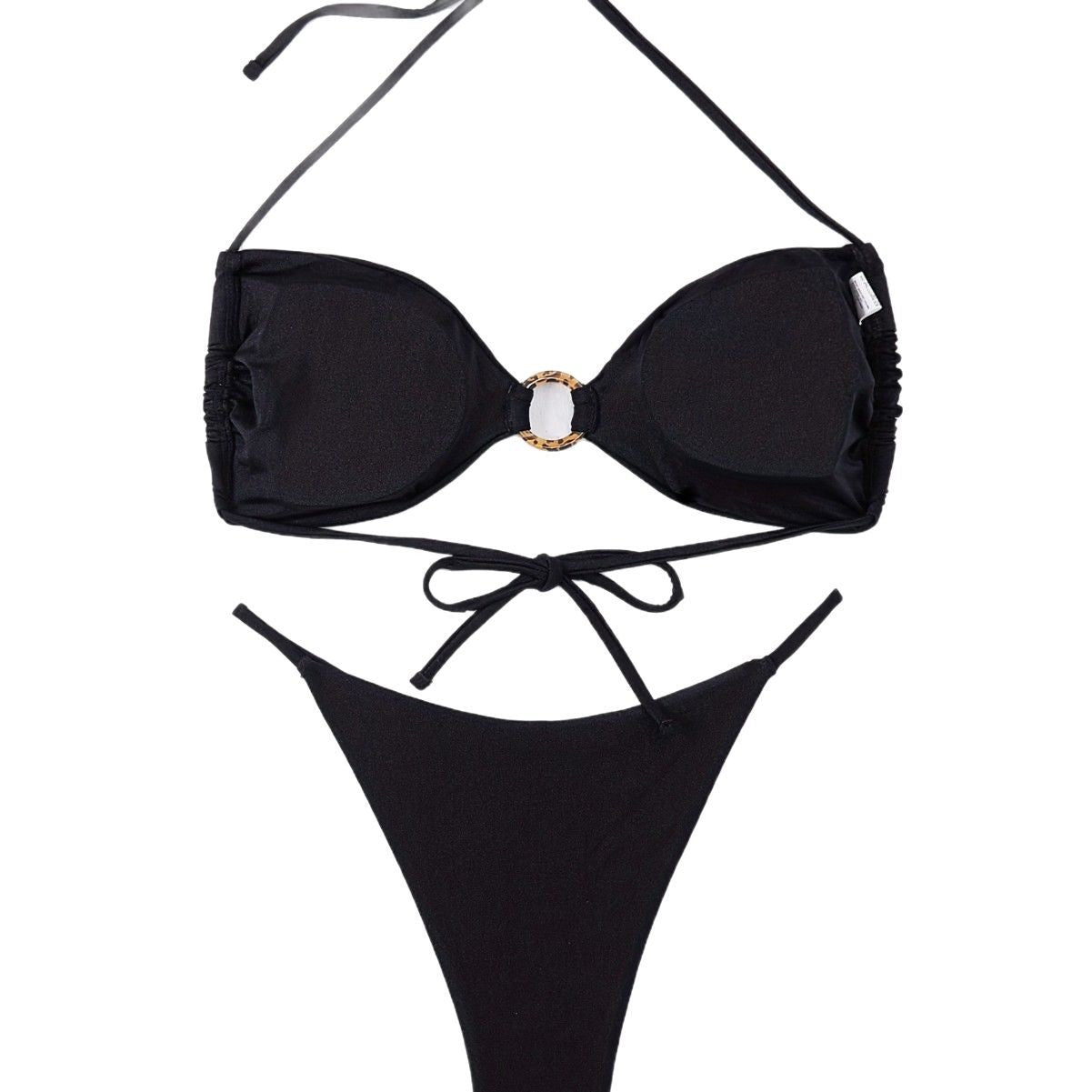 Damen Push-Up Bikini-Set mit modischem Ringdetail R&B